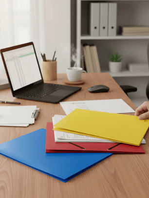 Pack 5 Carpetas C/Solapa y Elástico Oficio Hand