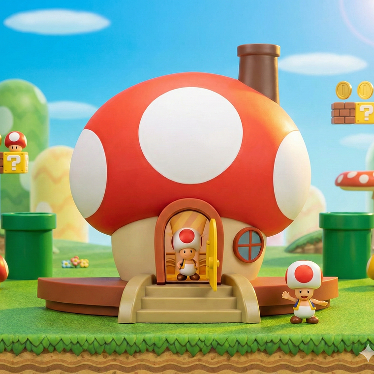 SUPER MARIO BROS: CASA TOAD PLAYSET  1