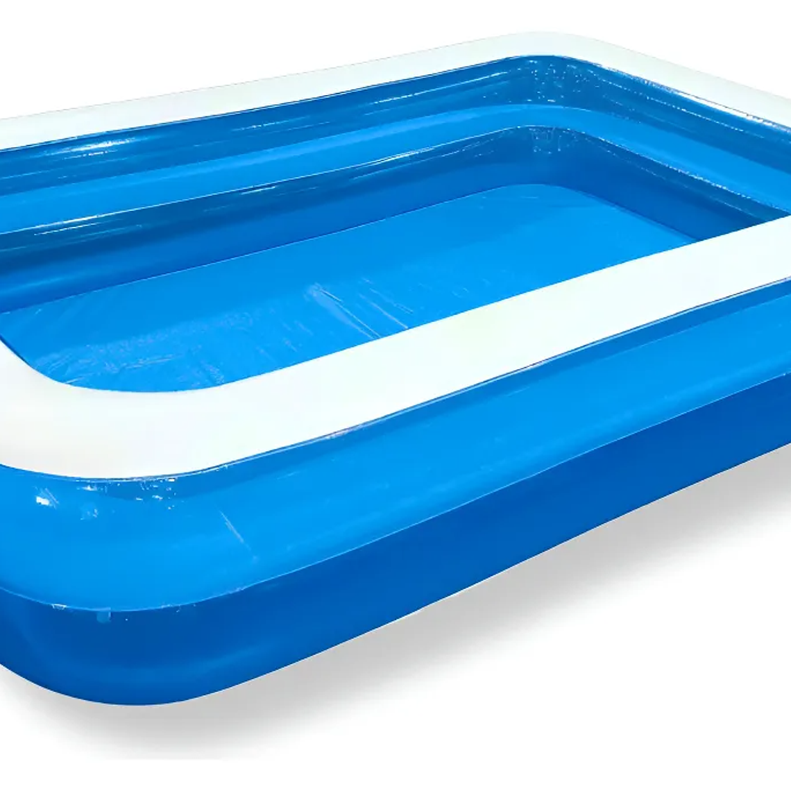 Piscina Inflable Rectangular Familiar 305x183x50 Cm Azul Y Blanco Resistente Guiza 1