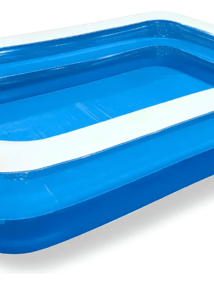 Piscina Inflable Rectangular Familiar 305x183x50 Cm Azul Y Blanco Resistente Guiza