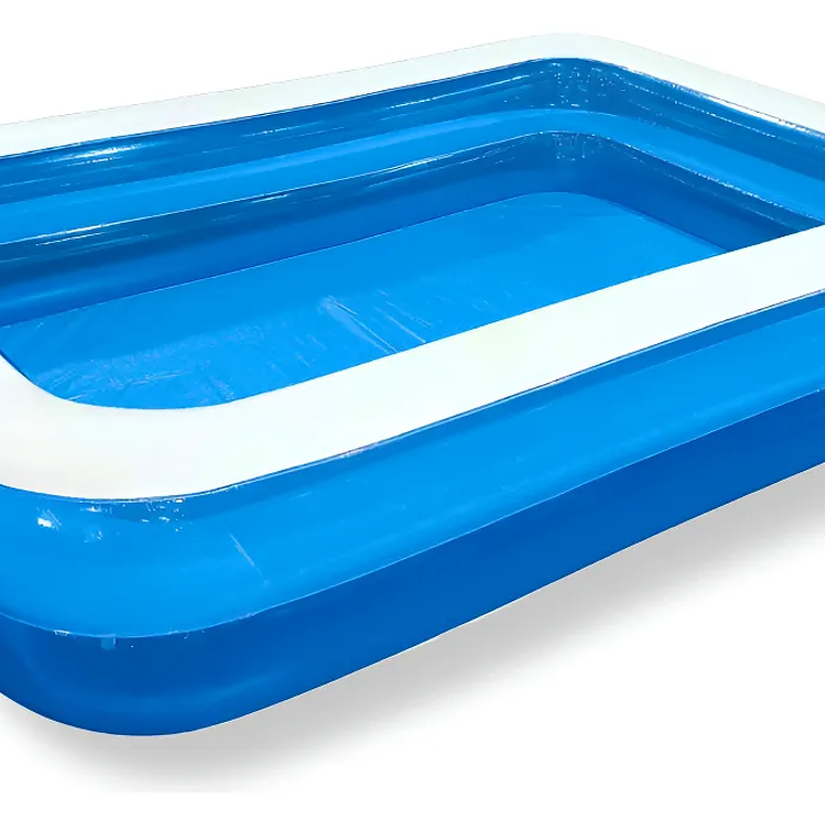 Piscina Inflable Rectangular Familiar 305x183x50 Cm Azul Y Blanco Resistente Guiza 1