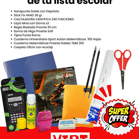 PACK 4– Imprescindible de tu lista escolar 1