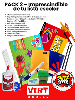 PACK 2 – Imprescindible de tu lista escolar