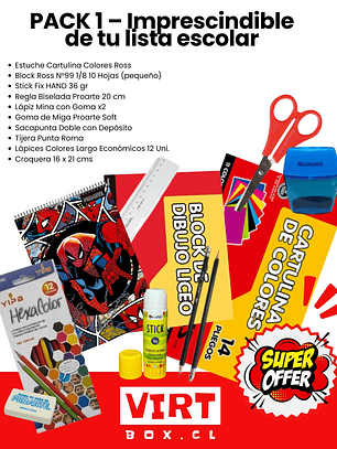 PACK 1 – Imprescindible de tu lista escolar (1)