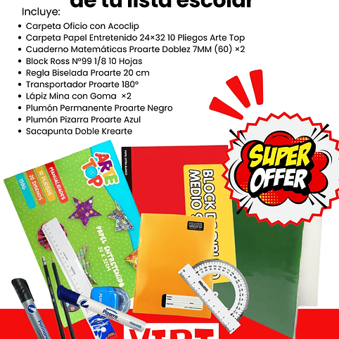 PACK 7– Imprescindible de tu lista escolar 1
