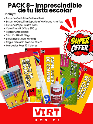 PACK 8– Imprescindible de tu lista escolar