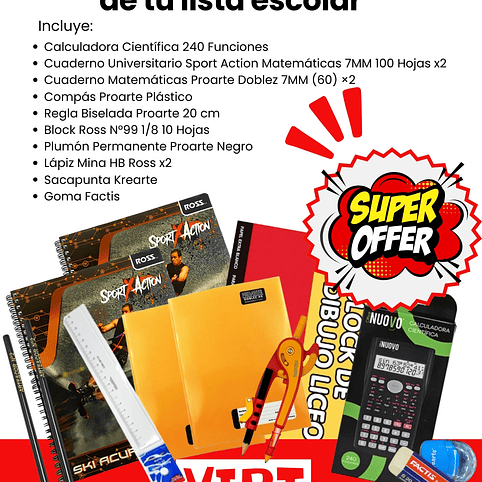 PACK 9– Imprescindible de tu lista escolar 1