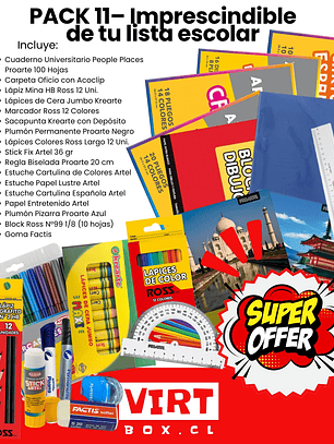 PACK 11– Imprescindible de tu lista escolar (Medio)