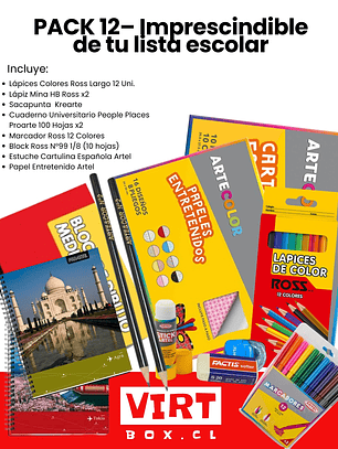 PACK 12– Imprescindible de tu lista escolar (Medio)
