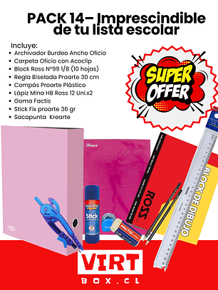 PACK 14– Imprescindible de tu lista escolar (Medio)