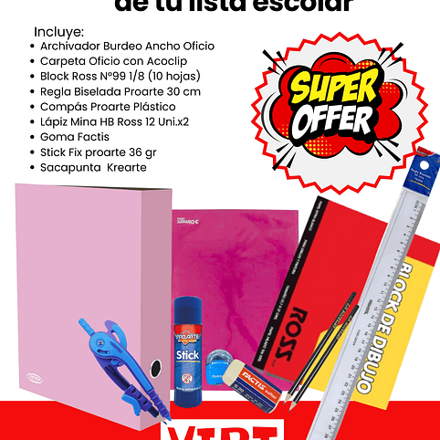 PACK 14– Imprescindible de tu lista escolar (Medio) 1