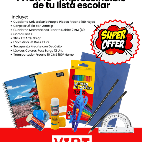 PACK 15– Imprescindible de tu lista escolar (Medio) 1