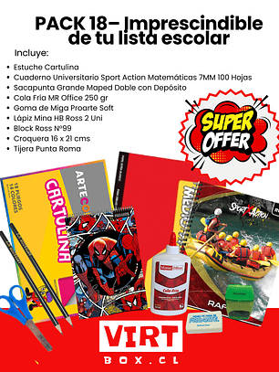 PACK 18– Imprescindible de tu lista escolar (Medio)