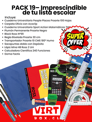PACK 19– Imprescindible de tu lista escolar (Medio)