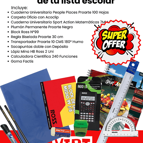 PACK 19– Imprescindible de tu lista escolar (Medio) 1