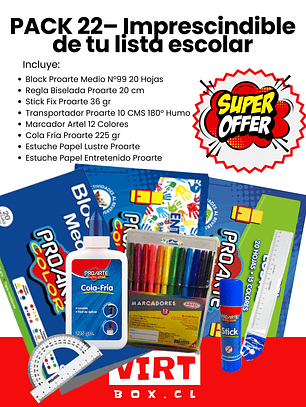 PACK 22– Imprescindible de tu lista escolar (Premium)
