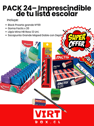 PACK 24– Imprescindible de tu lista escolar (Premium)