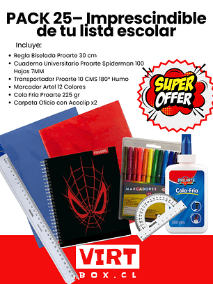 PACK 25– Imprescindible de tu lista escolar (Premium)