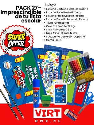PACK 27– Imprescindible de tu lista escolar (Premium)