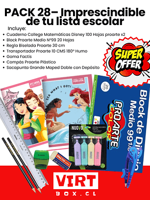 PACK 28– Imprescindible de tu lista escolar (Premium)