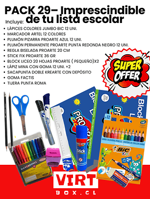 PACK 29– Imprescindible de tu lista escolar (Premium)