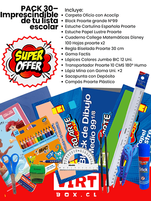 PACK 30– Imprescindible de tu lista escolar (Premium)