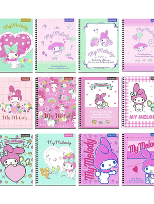 Cuaderno Universitario MY MELODY Matemáticas 7MM 100 Hojas Pack de 5 Uni