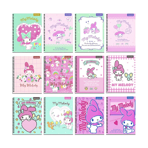 Cuaderno Universitario MY MELODY Matemáticas 7MM 100 Hojas Pack de 5 Uni 1