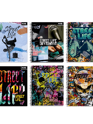 Cuaderno Universitario Street Life Matemáticas 7mm Ross 100 Hojas Pack 10