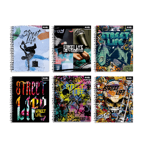 Cuaderno Universitario Street Life Matemáticas 7mm Ross 100 Hojas Pack 10 1