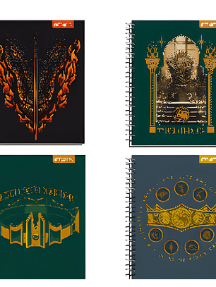Cuaderno Universitario HOUSE OF DRAGONS Matemáticas 7MM Proarte 100 hojas Pack 5 Uni