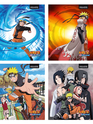 Cuaderno Universitario Naruto Matemáticas 7MM 100 Hojas Pack 5 Uni
