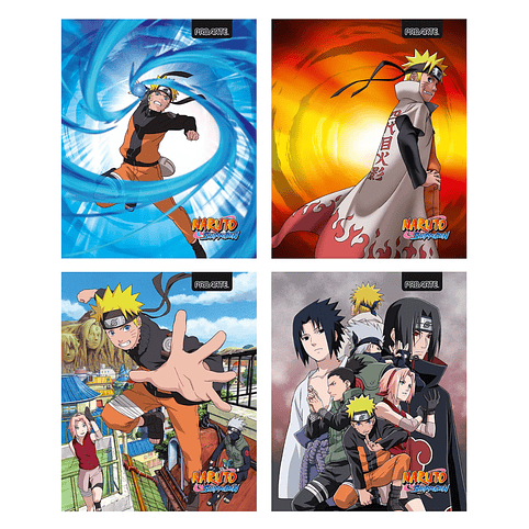 Cuaderno Universitario Naruto Matemáticas 7MM 100 Hojas Pack 5 Uni 1