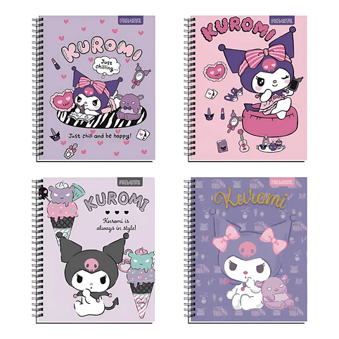 Cuaderno Universitario Kuromi 7MM Proarte 100 hojas Pack 5 Uni 1