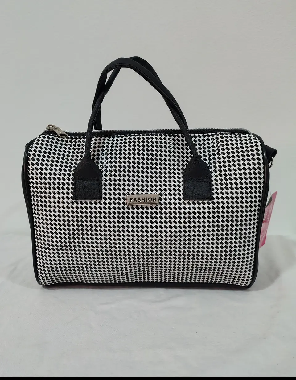 Cartera blanca con negro  1