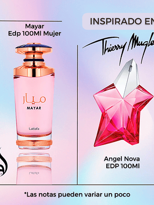 Lattafa Mayar EDP 100 ML Mujer-Inspirado en Angel Nova Mugler