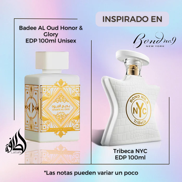 Lattafa Badee AL Oud Honor & Glory Edp 100ML Unisex- Inspirado en Tribeca NYC EDP 2