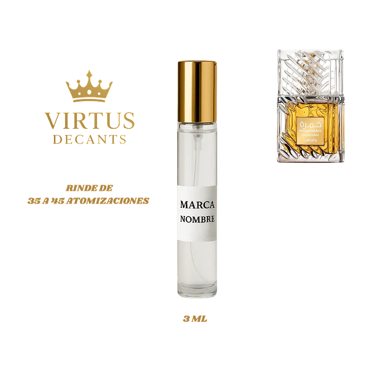 DECANT LATTAFA - KHAMRAH DUKHAN 2