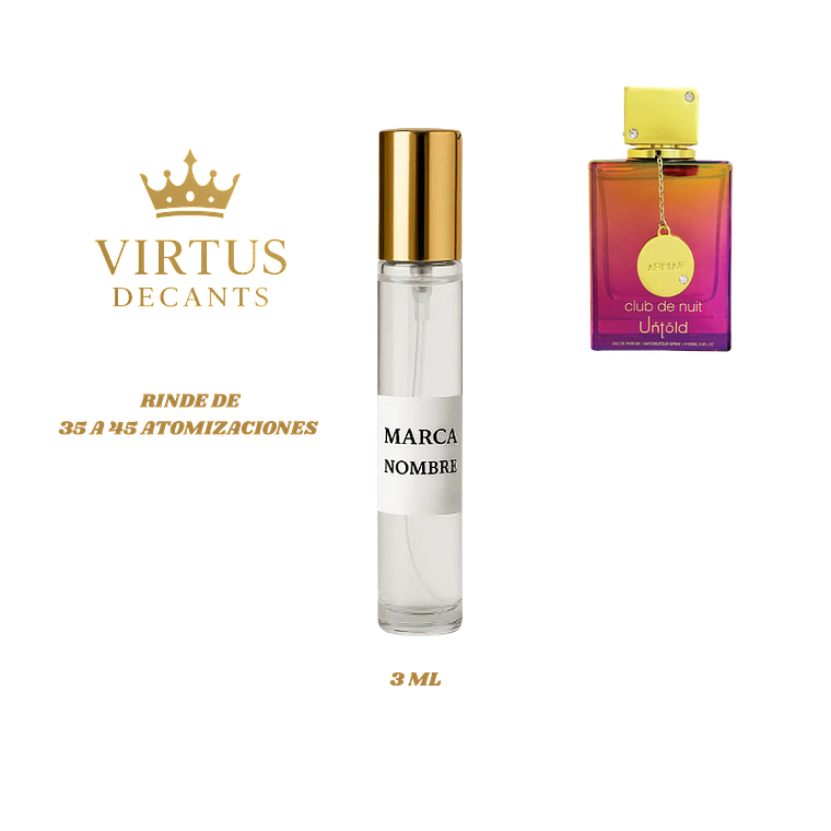 DECANT ARMAF - CLUB DE NUIT UNTOLD EDP (Baccarat Rouge 540) 2