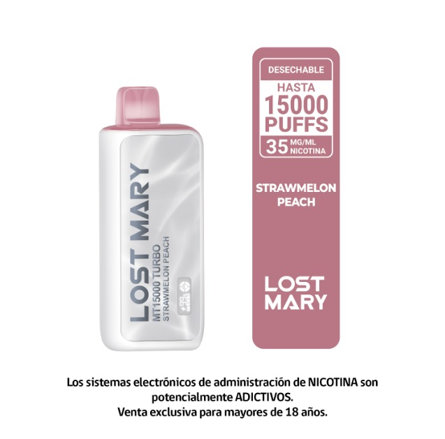 lost mary turbo strawmelon peach Vape Desechable 15.000 Puffs Flum Vape - Best 10-20 Potency:650mg CBD