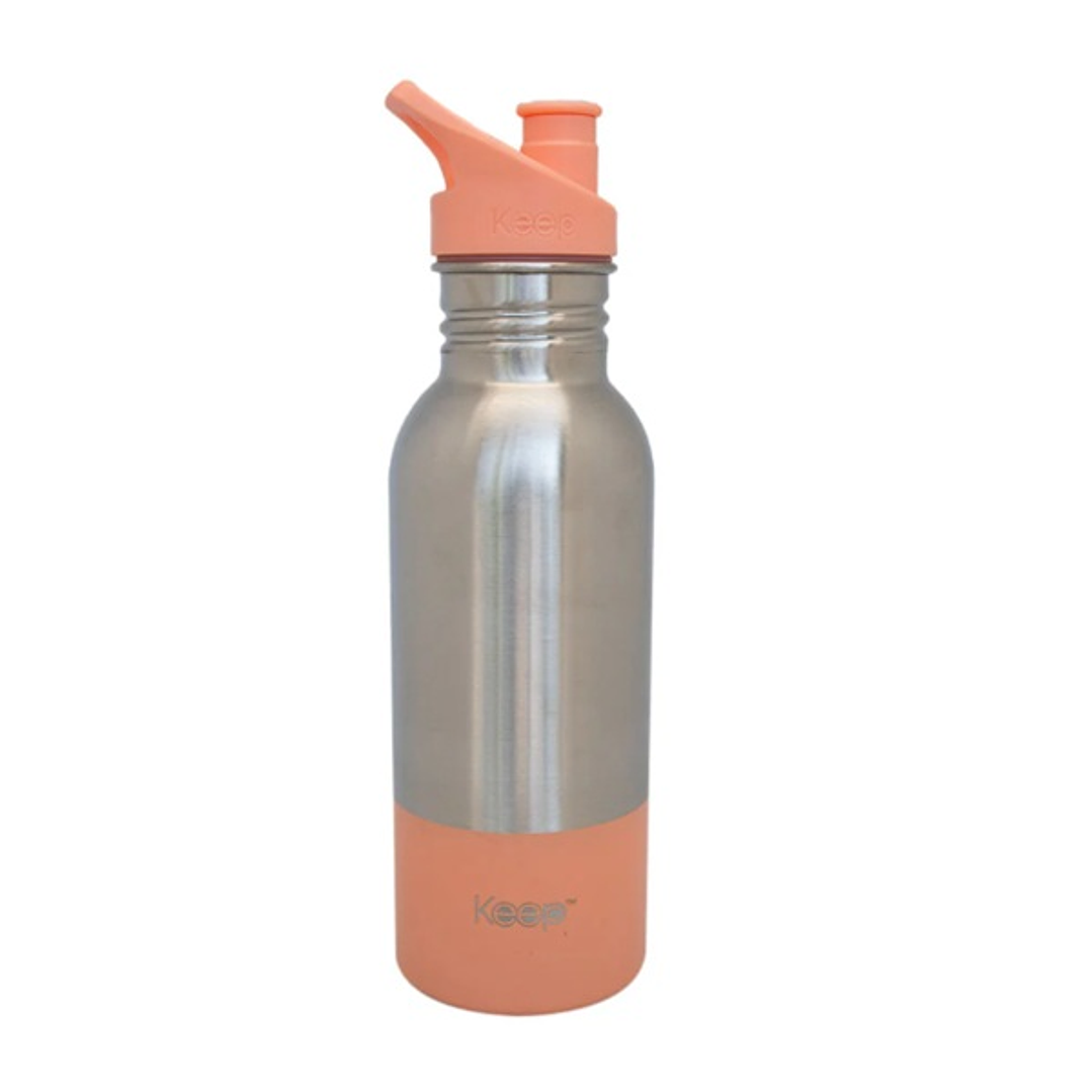 Botella Metalica 600ml Keep Coral 1