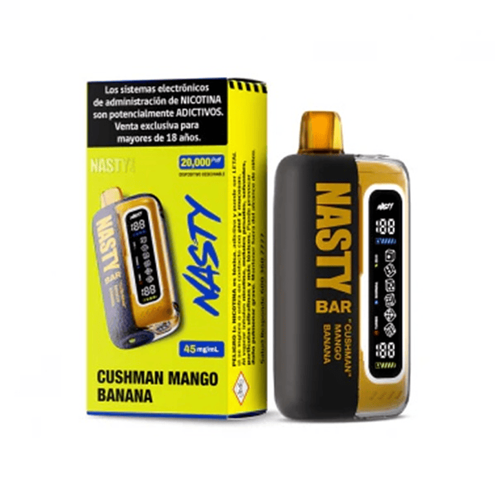 Vaper Nasty Bar 20000 Puffs Cushman Mango Banana Con Nicotina 1
