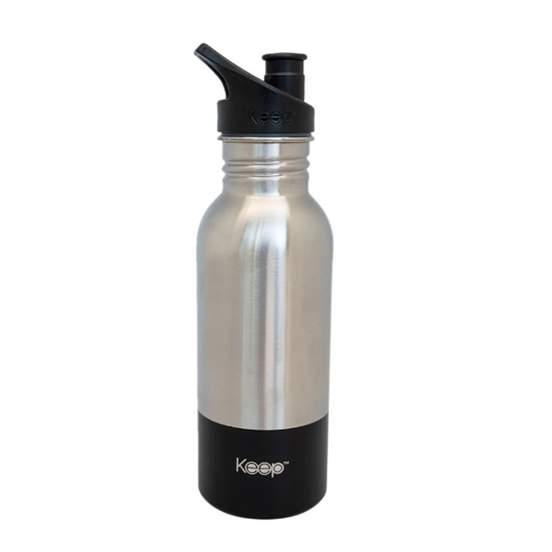 Botella Metalica 600ml Keep Negro 1