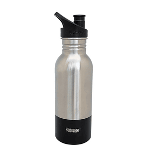 Botella Metalica 600ml Keep Negro