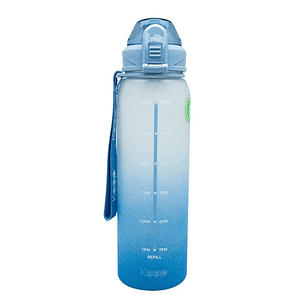 Botella Azul Medidas Rubber 1 L Keep