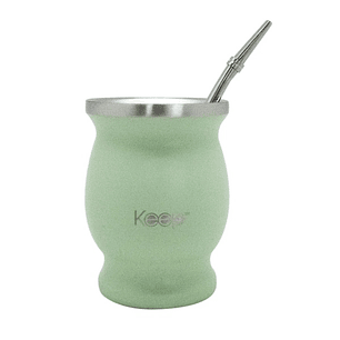 Mate Clasico Verde + Bombilla Keep