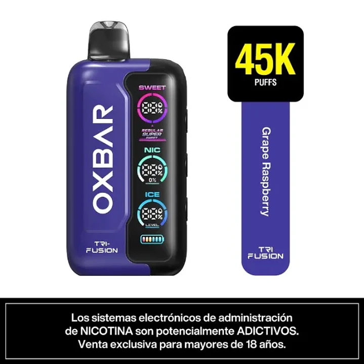 Oxbar Tri Fusion Grape Raspberry 45k Puffs 1