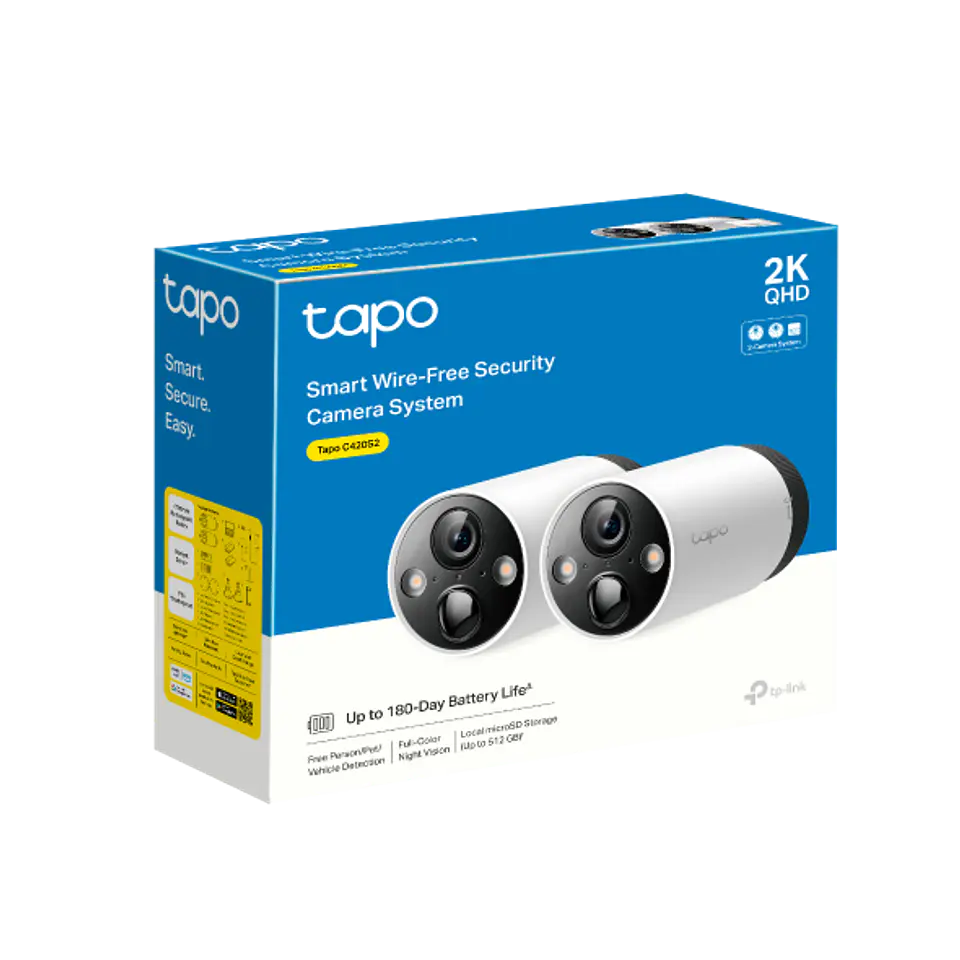 📹 TP-Link Tapo C420S2 – Sistema de Cámaras Wi-Fi Inalámbricas 2K (2 Cámaras) 1