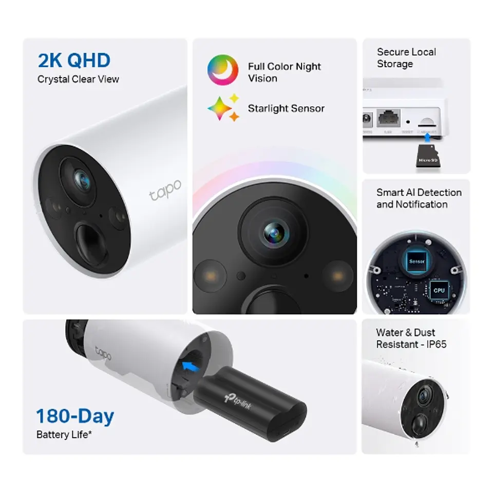 📹 TP-Link Tapo C420S2 – Sistema de Cámaras Wi-Fi Inalámbricas 2K (2 Cámaras) 4