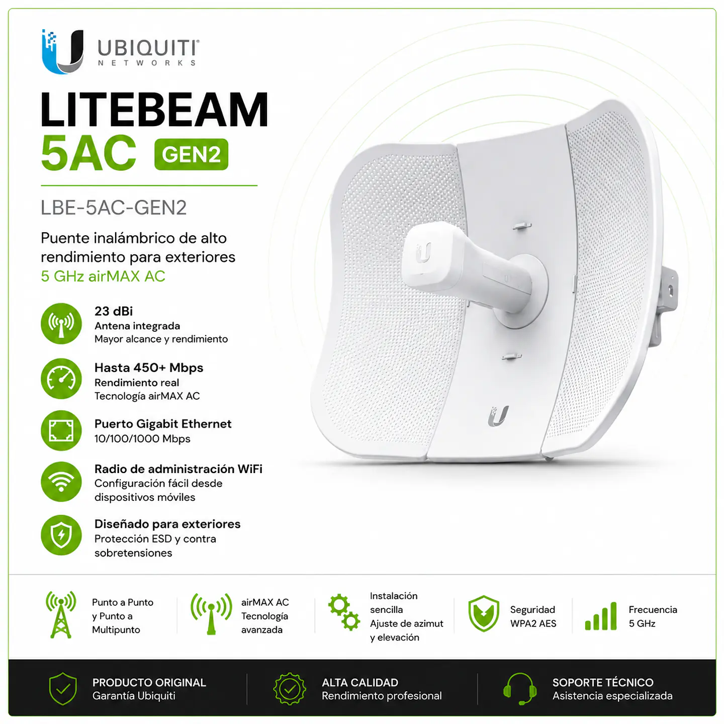 📡 Ubiquiti LiteBeam 5AC Gen2 (LBE-5AC-GEN2) 1